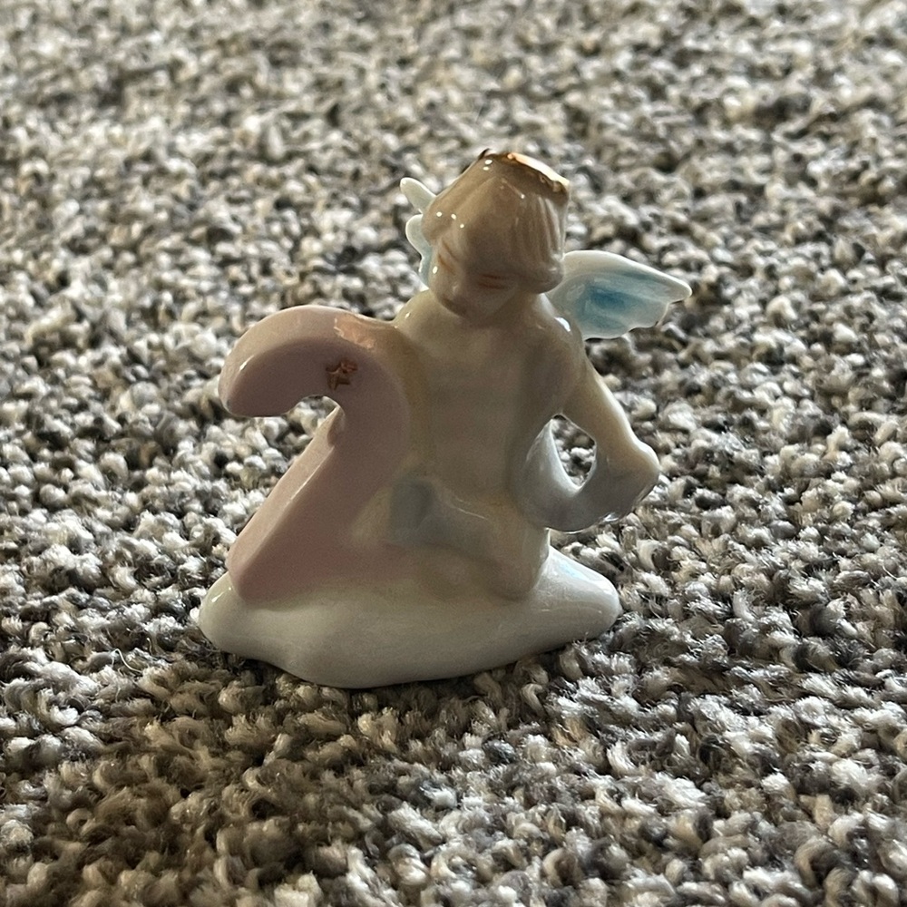 Russ porcelain age 2 birthday Marbella Collection angel gift figurine